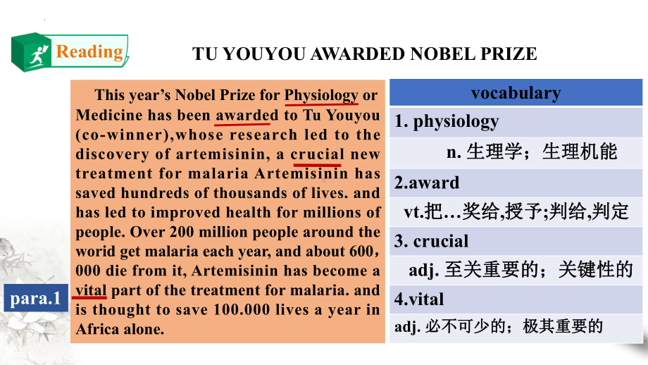 Unit1 People of Achievement Reading and Thinking预习(ppt课件)-2022新人教版（2019）《高中英语》选择性必修第一册.pptx_第3页