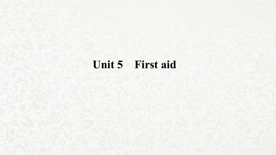 高三英语一轮复习优质课件：Unit5Firstaid.ppt_第1页