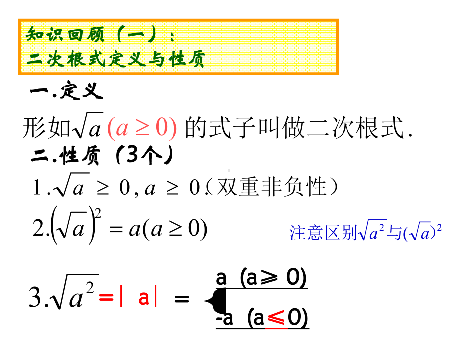 人教版八年级下册数学：二次根式复习.ppt_第2页