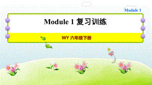 六年级下册英语习题课件Module1复习训练外研版(共19张).ppt