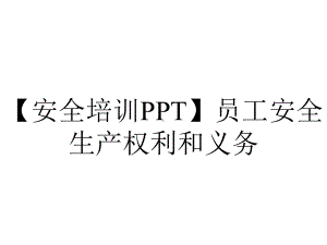 （安全培训PPT）员工安全生产权利和义务.pptx