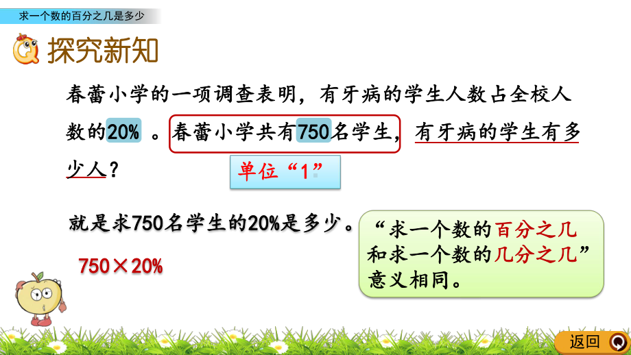 人教版小学六年级上册数学《求一个数的百分之几是多少》课件.pptx_第3页