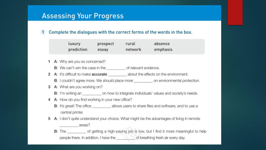 Unit 2 Looking into the future Assessing Your Progress (ppt课件)-2022新人教版（2019）《高中英语》选择性必修第一册.pptx_第2页