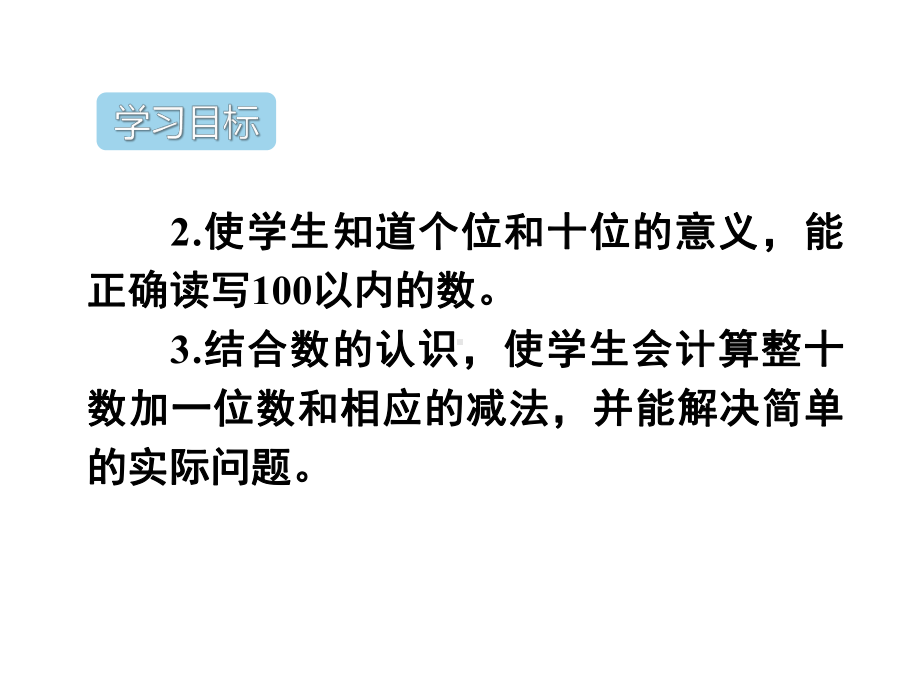 [新人教版]小学数学一年级下册《100以内数的认识-》复习课件.pptx_第3页