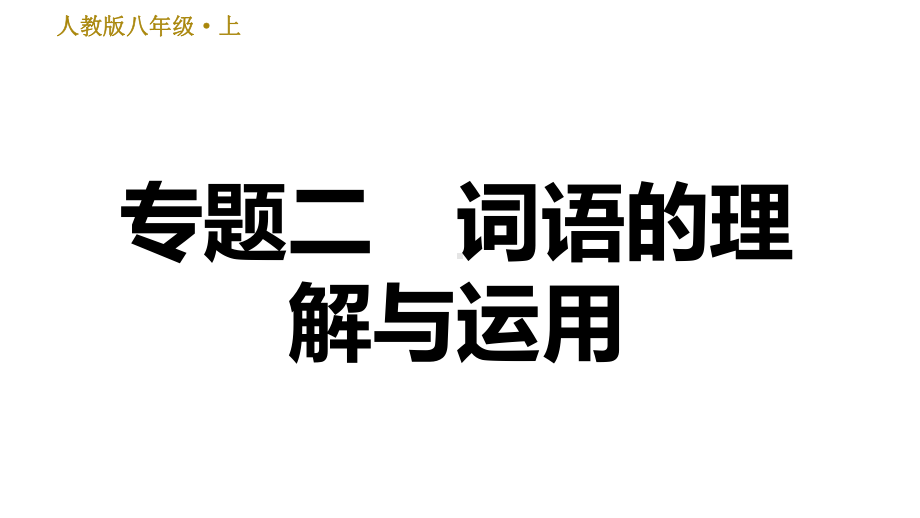 人教部编语文八年级上册期末专项复习课件专题二词语的理解与运用.ppt_第1页