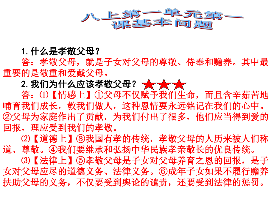 中考政治第一轮复习知识专题九八上第一单元《相亲相爱一家人》课件.ppt_第3页