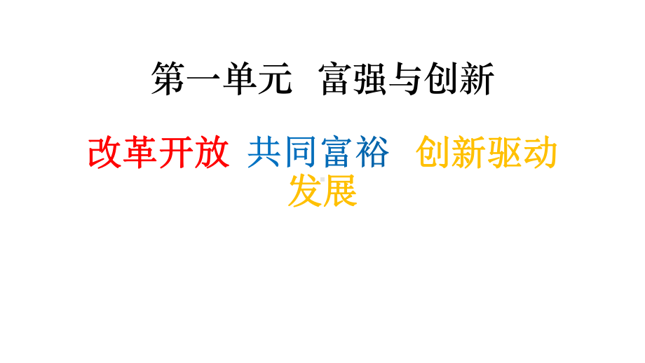 人教版道德与法治九年级上学期第一单元富强与创新复习课件(共28张).pptx_第1页