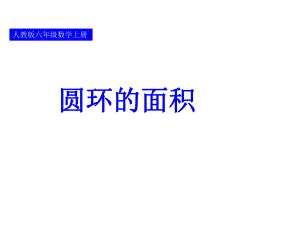 人教版数学六年级上册《圆环的面积》课件1.ppt