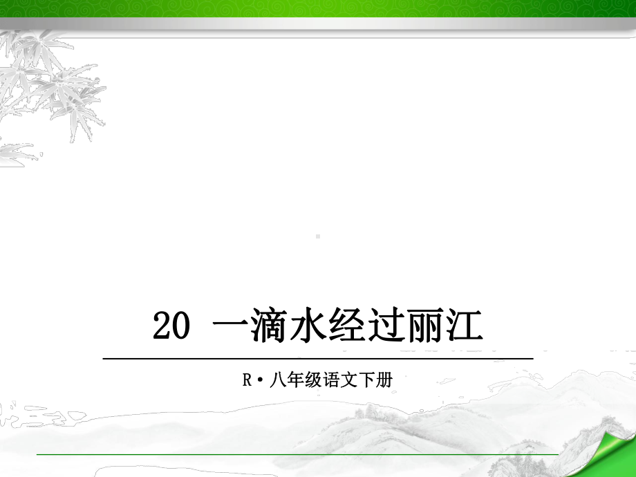 一滴水经过丽江课件(人教部编版八年级语文下册).ppt_第1页