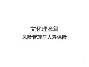 文化理念：风险管理与人寿保险课件.ppt