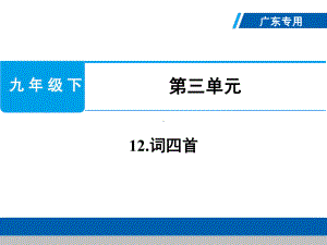 人教部编版九年级语文下册公开课课件：12词四首.ppt