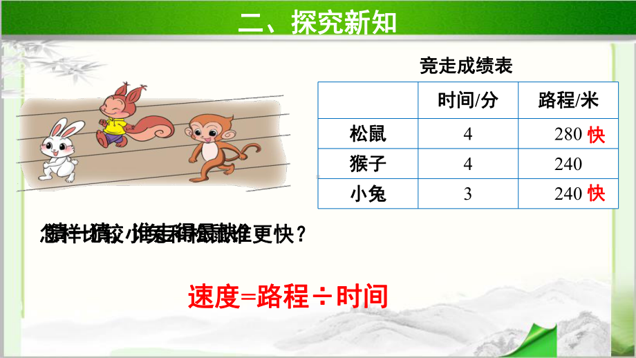 《路程、时间与速度》示范公开课教学课件（小学数学北师大版四年级上册）.pptx_第3页