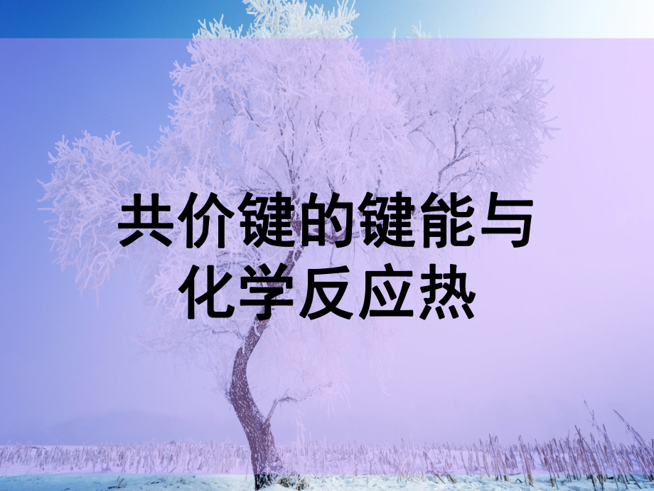 共价键的键能与化学反应热教学课件.ppt_第1页