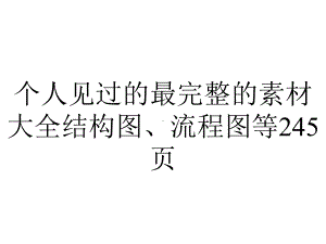 个人见过的最完整的素材大全结构图、流程图等245p.pptx