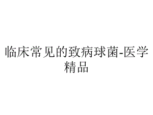 临床常见的致病球菌医学.ppt