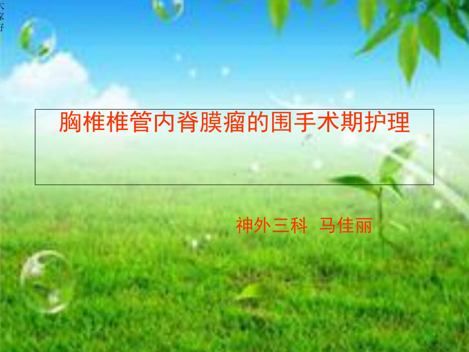 椎管内脊膜瘤的围手术期护理课件.ppt_第1页