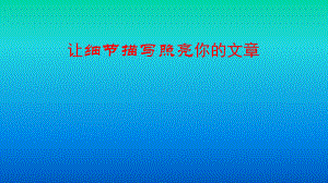 让细节描写照亮你的文章(课件22张).pptx