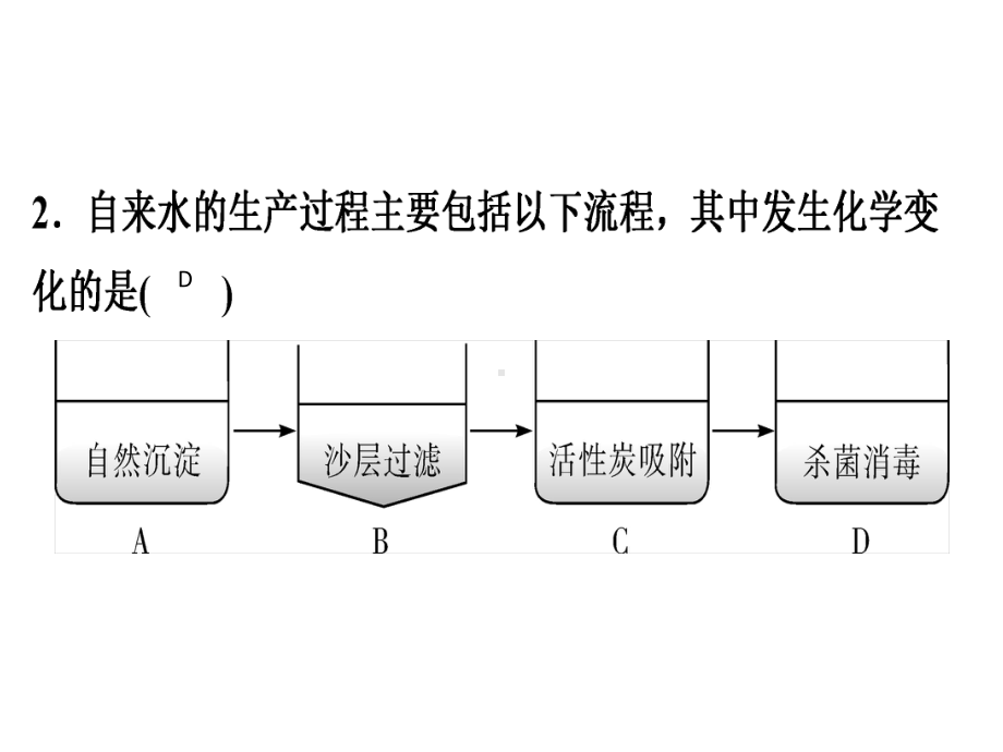 人教版九年级化学作业课件第四单元自然界的水单元测试题4-2.ppt_第3页