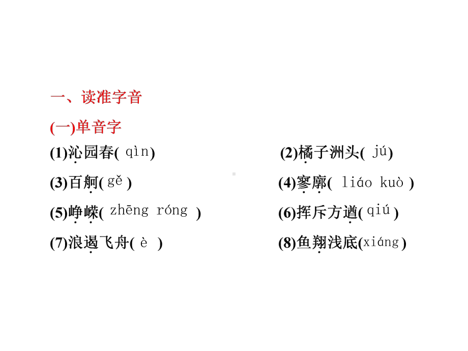 《沁园春·长沙》基础字词梳理.ppt_第3页