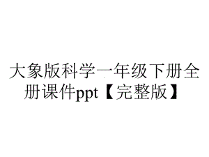 大象版科学一年级下册全册课件ppt（完整版）.ppt