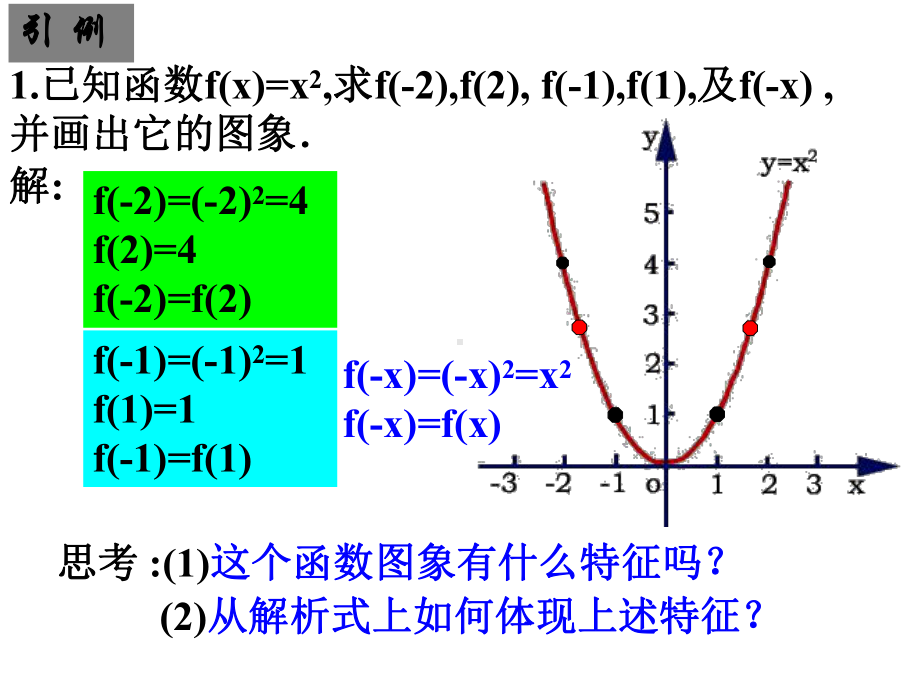 高一数学人教版必修一函数的奇偶性(一)课件.ppt_第2页