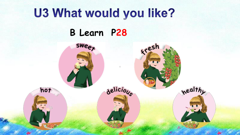 五年级上册英语课件Unit3WhatwouldyoulikeBLetslearn共23张人教PEP.ppt-(课件无音视频)_第1页