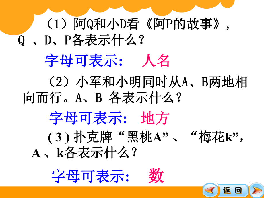 新北师大版四年级下数学《用字母表示数》课件.ppt_第3页