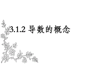 广东省某学校高中数学选修11课件：312导数的概念(共16张).ppt