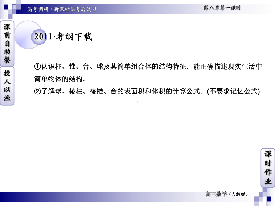 高三数学专题复习课件：81空间几何体的结构及表面积和体积.ppt_第3页