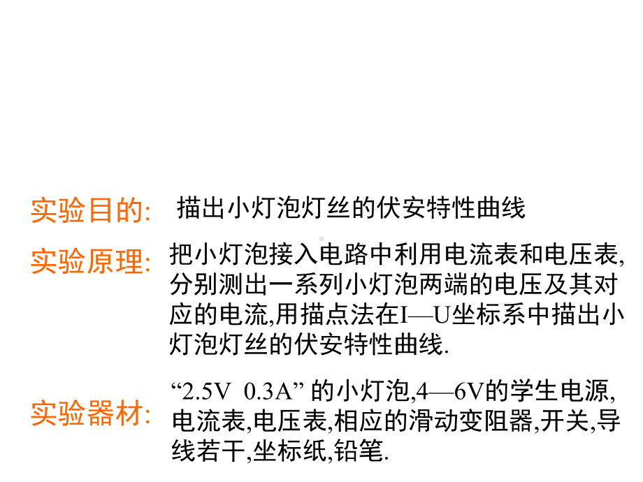 学生实验描绘小灯泡的伏安特性曲线zy课件.ppt_第2页