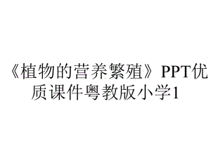 《植物的营养繁殖》PPT优质课件粤教版小学1.pptx