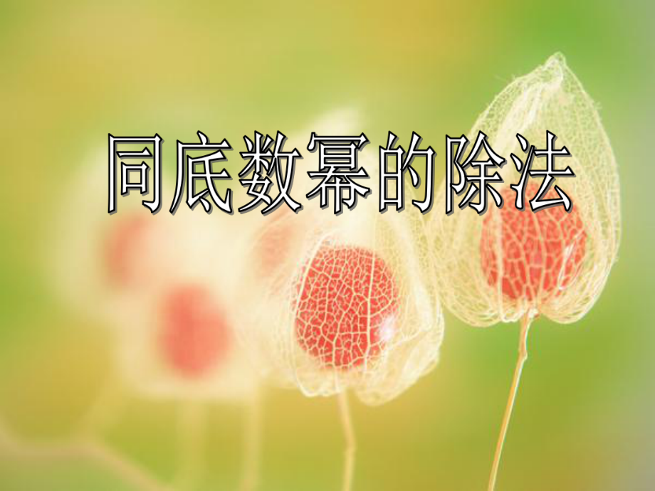 幂的运算同底数幂的除法课件.ppt_第1页