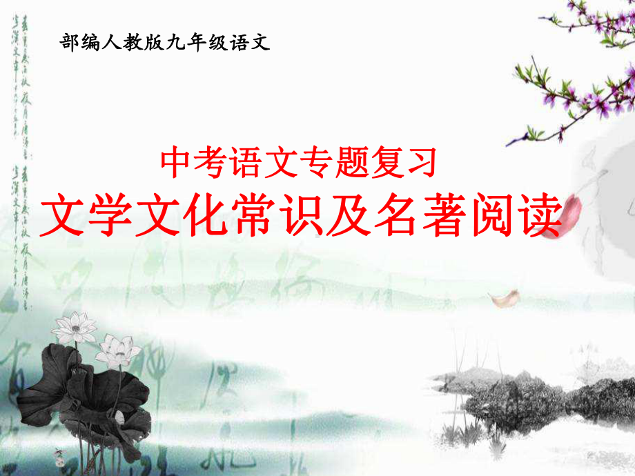 山东省2020年中考复习专题课件：文化文学常识(共26张).pptx_第1页