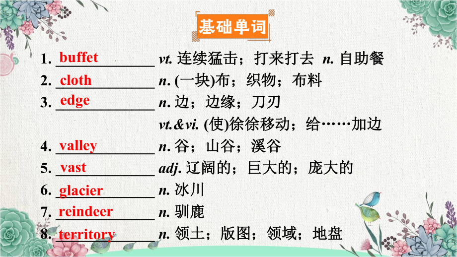 2022新人教版（2019）《高中英语》选择性必修第一册Unit 3 单元词汇短语小测(ppt课件).pptx_第2页