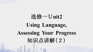 Unit 1 People of Achievement Using Language,Assessing Your Progress知识点讲解(2)(ppt课件) -2022新人教版（2019）《高中英语》选择性必修第一册.pptx