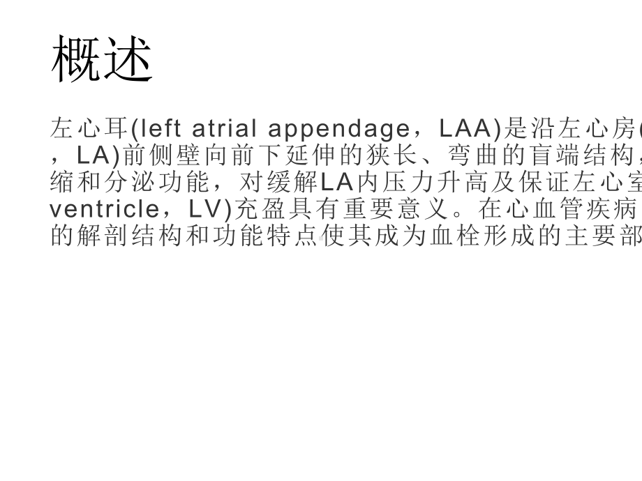 左心耳的解剖及CT增强延迟扫描诊断左心耳血栓的价值.pptx_第2页