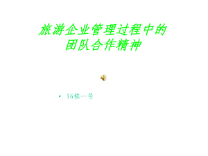 旅游企业中的团队合作课件.ppt