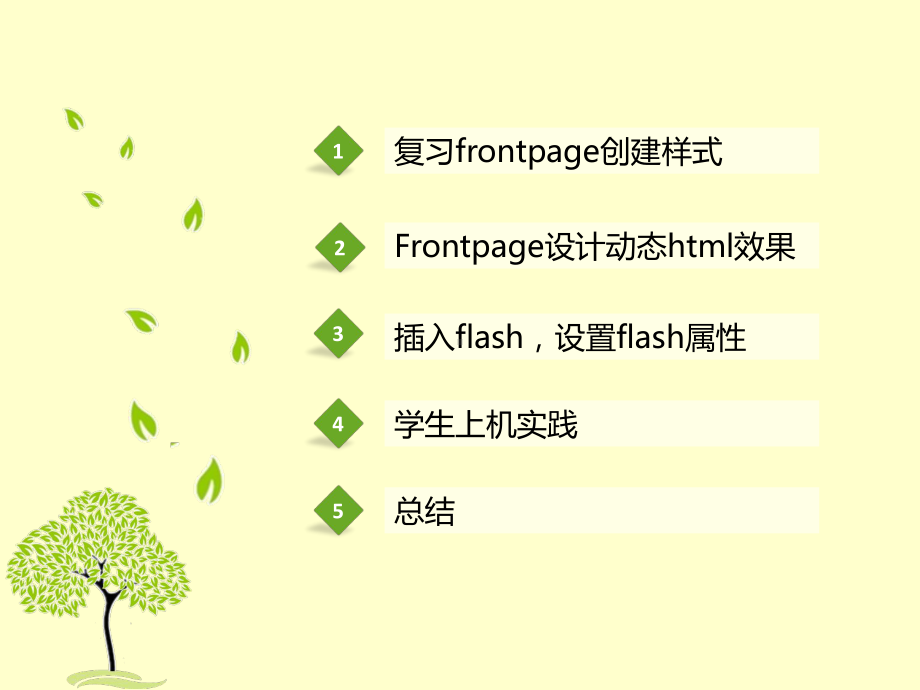 frontpage创建样式表(嵌入、外联式)、HTML动态效果、flash不显示时显示文字-课件2.ppt_第2页