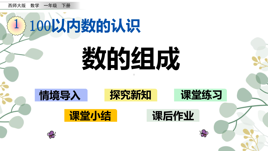 西师大版一年级数学下册课件数的组成.pptx_第1页