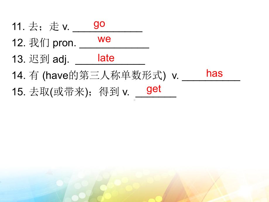 人教版七年级上册英语第五单元复习课件(共27张).pptx_第3页