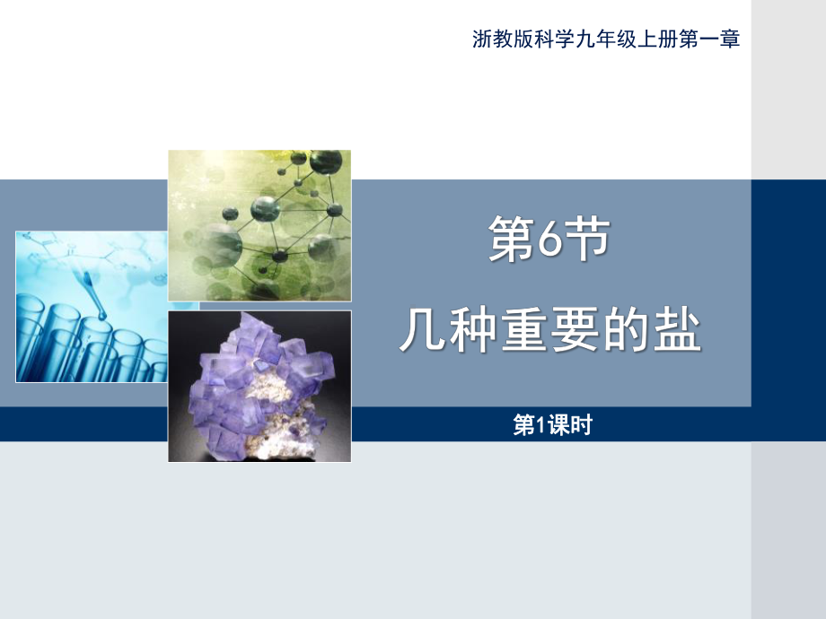 浙教版九年级上册科学《几种重要的盐》第一课时优秀课件.pptx_第1页