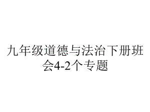 九年级道德与法治下册班会42个专题.ppt