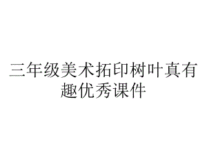 三年级美术拓印树叶真有趣优秀课件.ppt