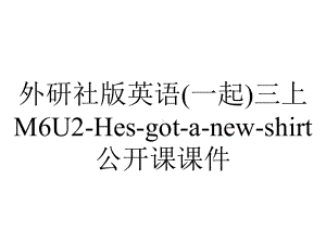 外研社版英语(一起)三上M6U2-Hes-got-a-new-shirt公开课课件.ppt（无音视频素材）