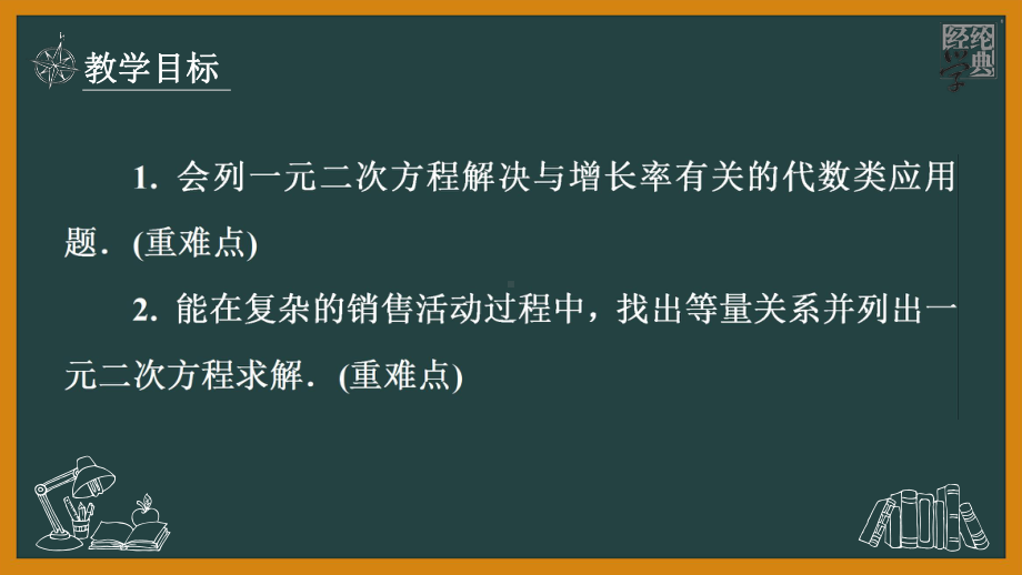 人教版九年级上学期数学课件：增长率问题和销售问题(同名1835).ppt_第3页