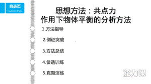 高一物理思想方法：共点力作用下物体平衡的分析方法课件.pptx