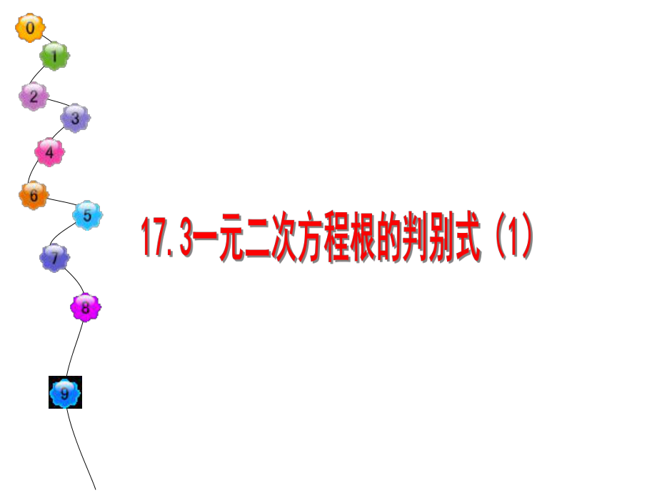 沪教版(上海)初中数学八年级第一学期173一元二次方程根的判别式课件1.ppt_第1页