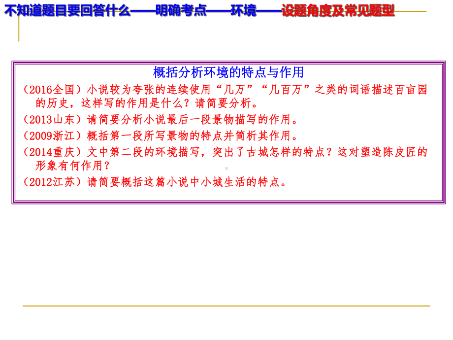 专题05小说的考点-环境备战2021届高考语文小说鉴赏专题复习课件.ppt_第3页