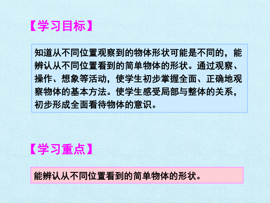 [新人教版]小学二年级数学上册《观察物体(一)》复习课件.pptx_第2页