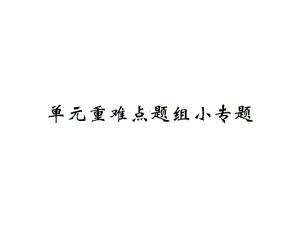 人教版七年级英语上册课时练习课件：Unit2单元重难点题组小专题(共22张).ppt--（课件中不含音视频）